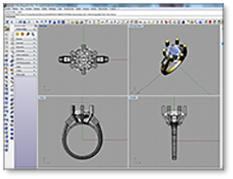 Formation en bijouterie 3d, CAO, FAO, Rhinoceros, Rhinogold.