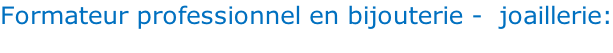 Formateur professionnel en bijouterie -  joaillerie: